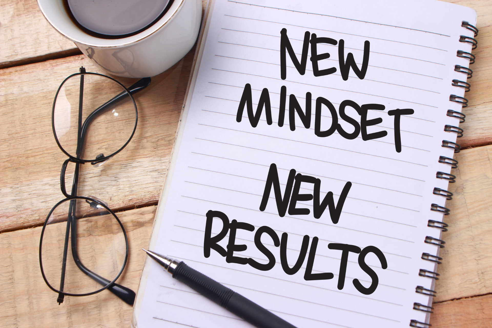 Notebook with Virtual Mindset Coaching Sessions theme